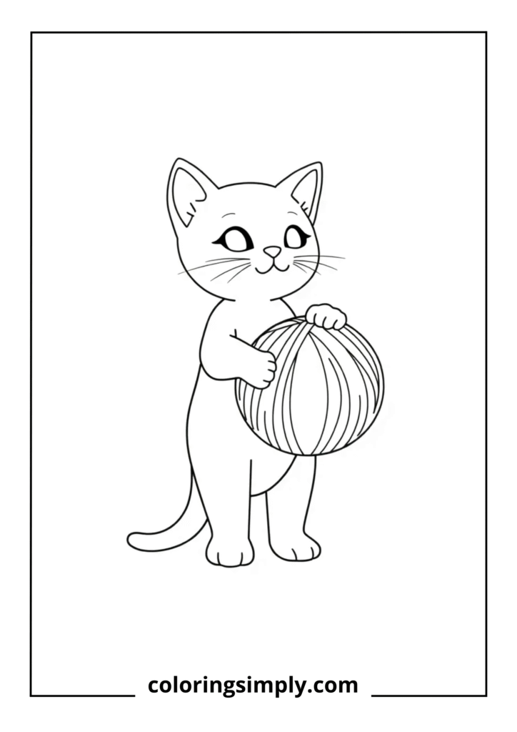 Playful Kitten with Ball