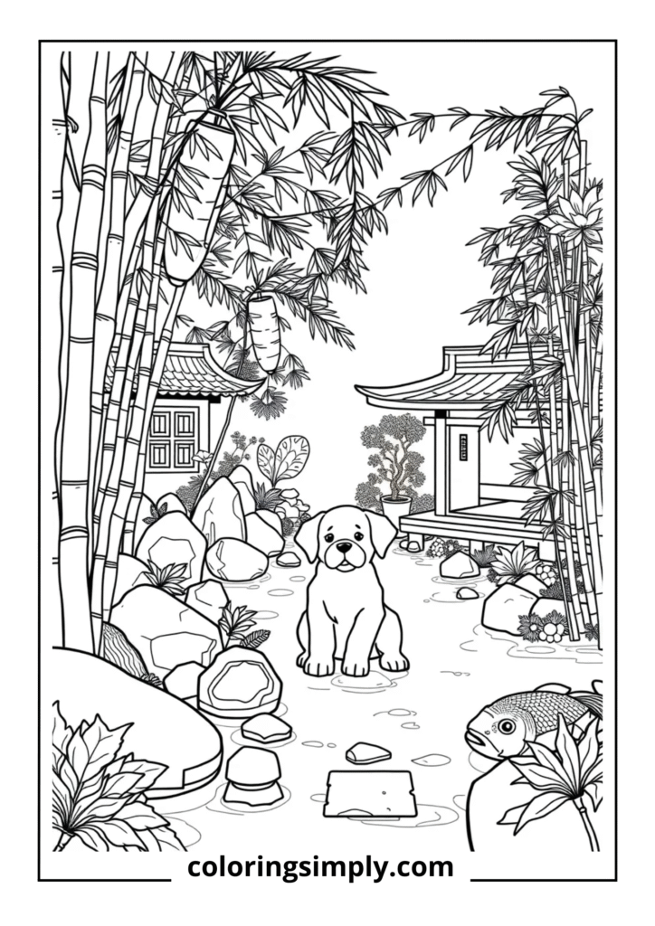 Puppy Zen Garden