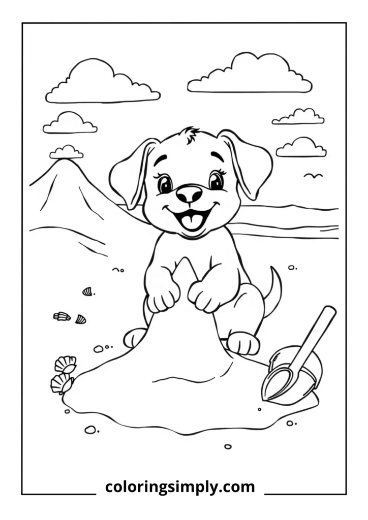 Puppy at the Beach