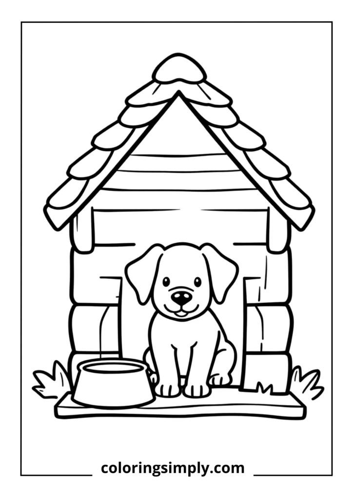 Puppy in Doghouse