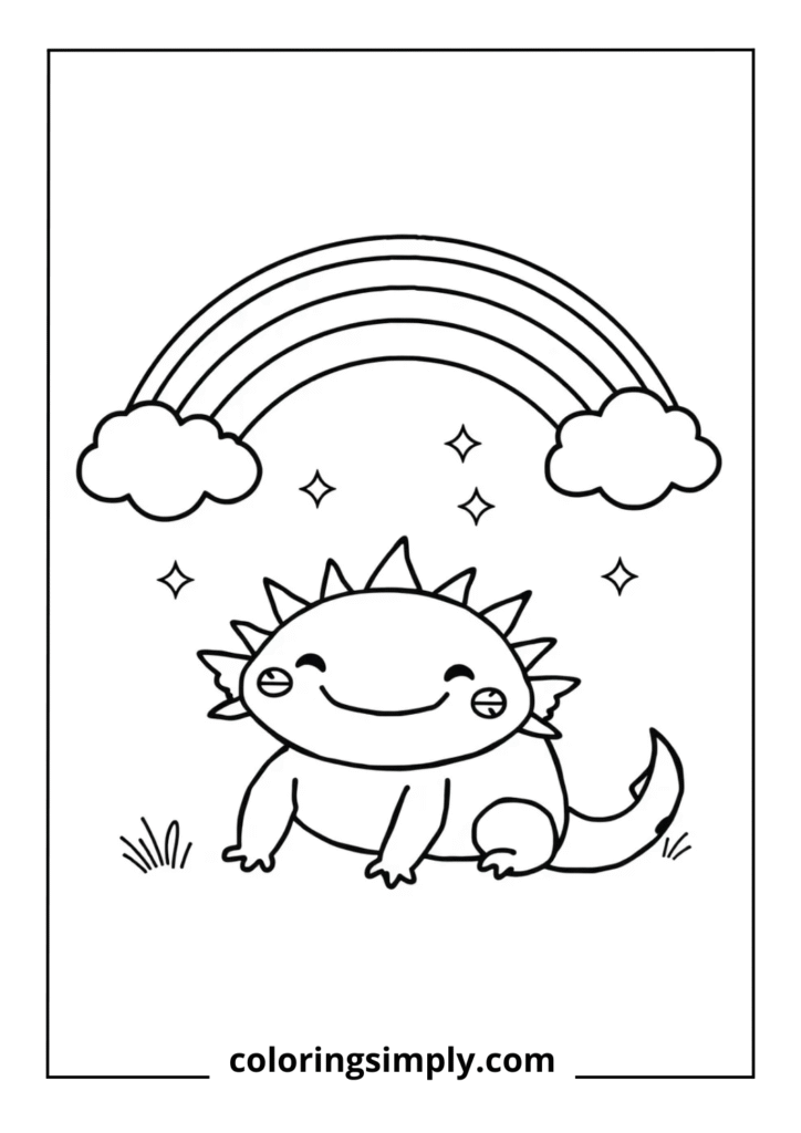 Rainbow Axolotl Scene