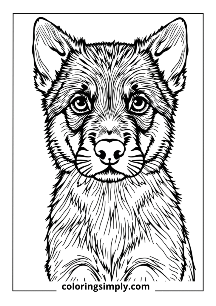 Realistic Puppy Portrait Study