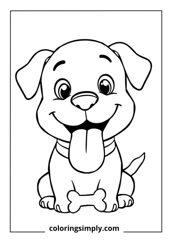 Silly Puppy" - Happy Puppy Face with Tongue Out