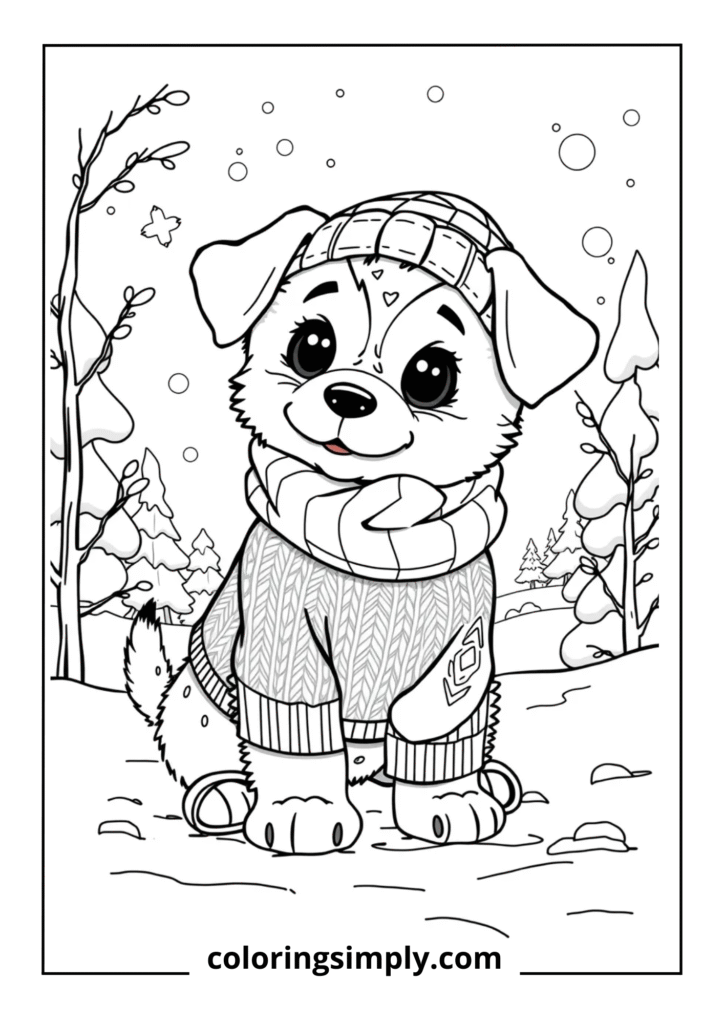 Snow Day - Winter Puppy in Snow