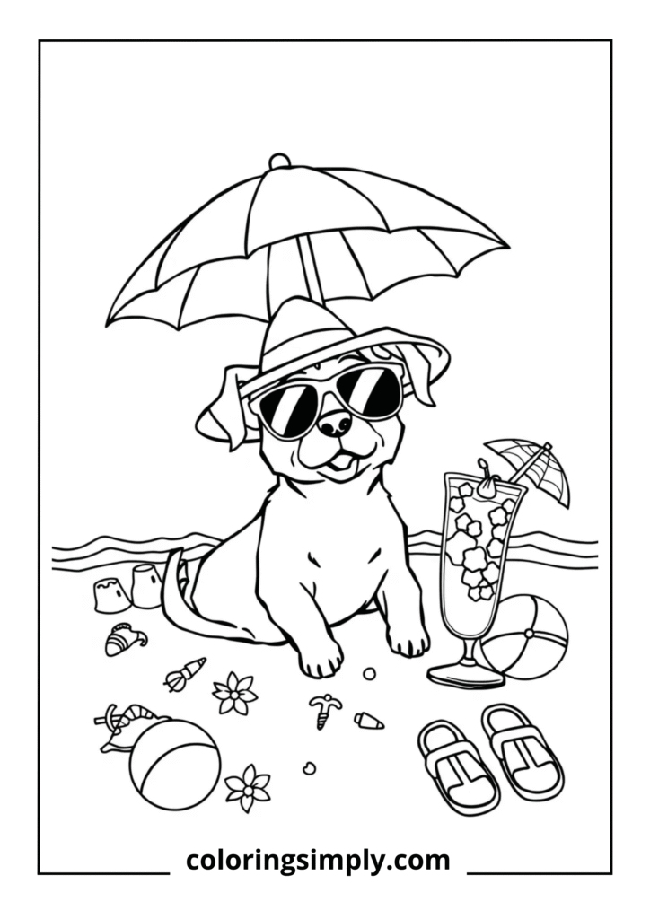 Summer Beach Dog
