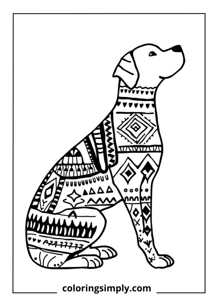 Tribal Pattern Dog