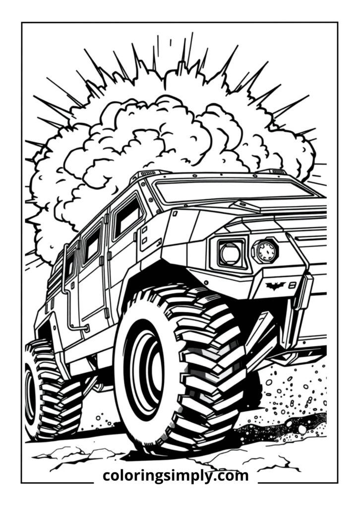 Tumbler Batmobile Explosion Scene