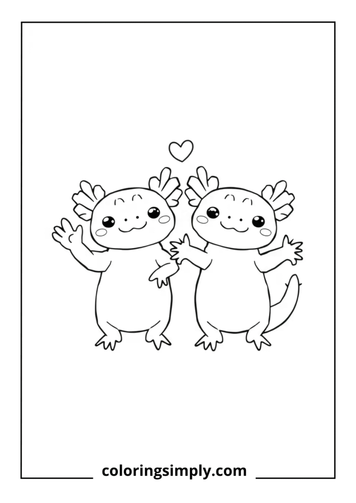 Twin Axolotl Friends