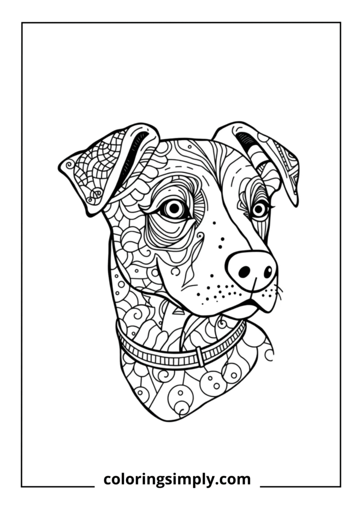 Zentangle Dog Portrait
