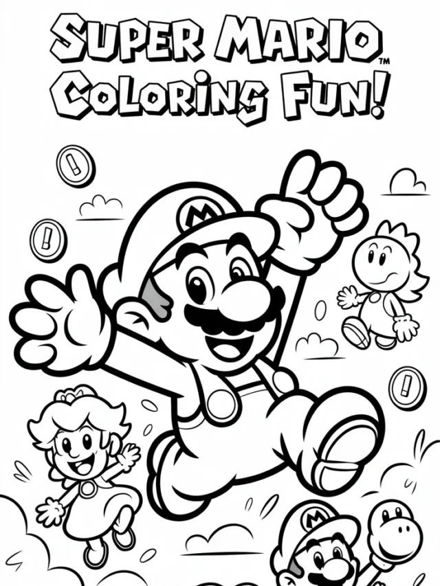 super mario coloring pages