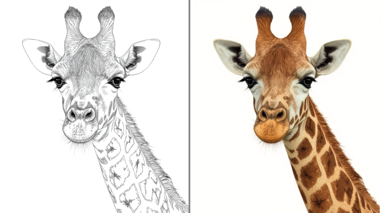 giraffe coloring pages