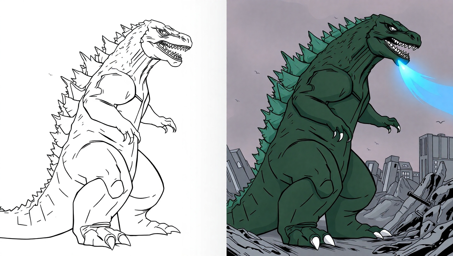 godzilla coloring pages