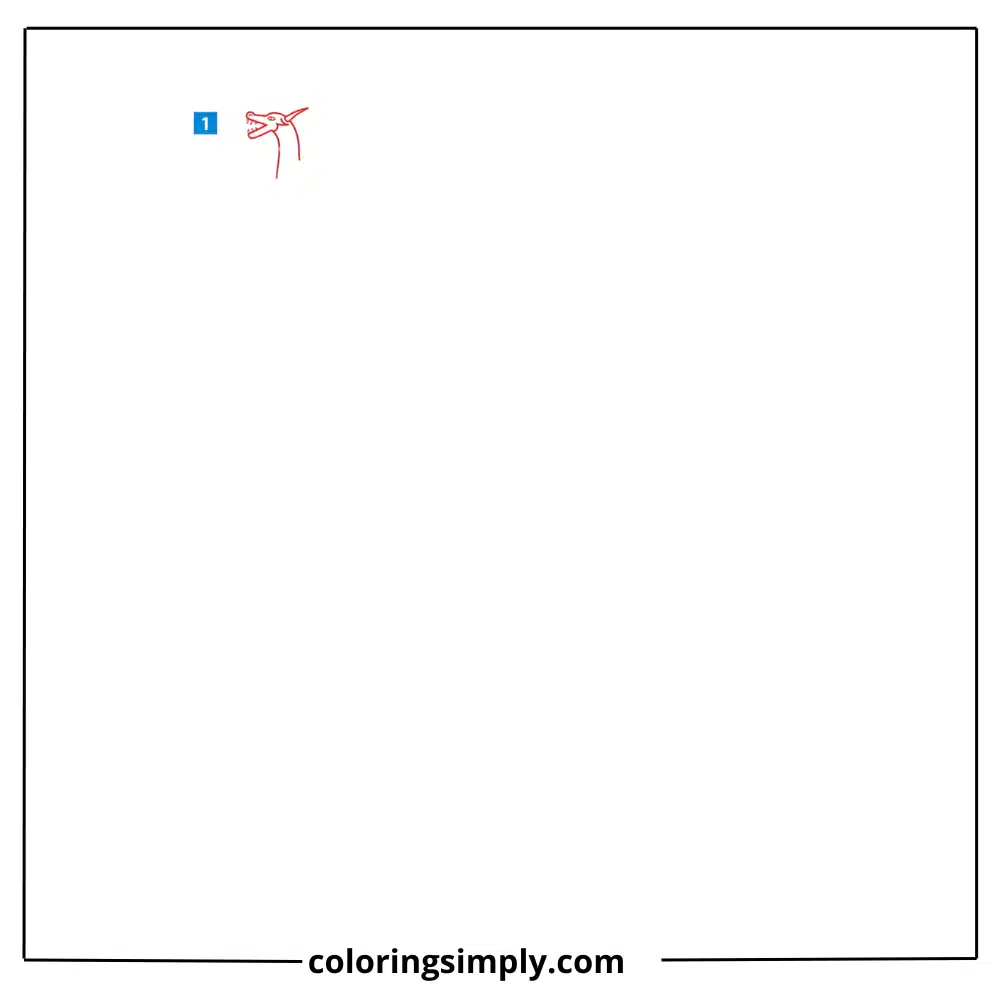 how to draw a dragon step 1