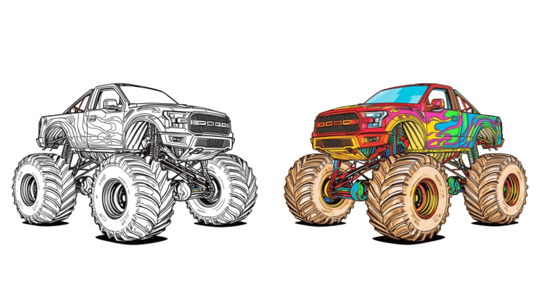 monster truck coloring pages