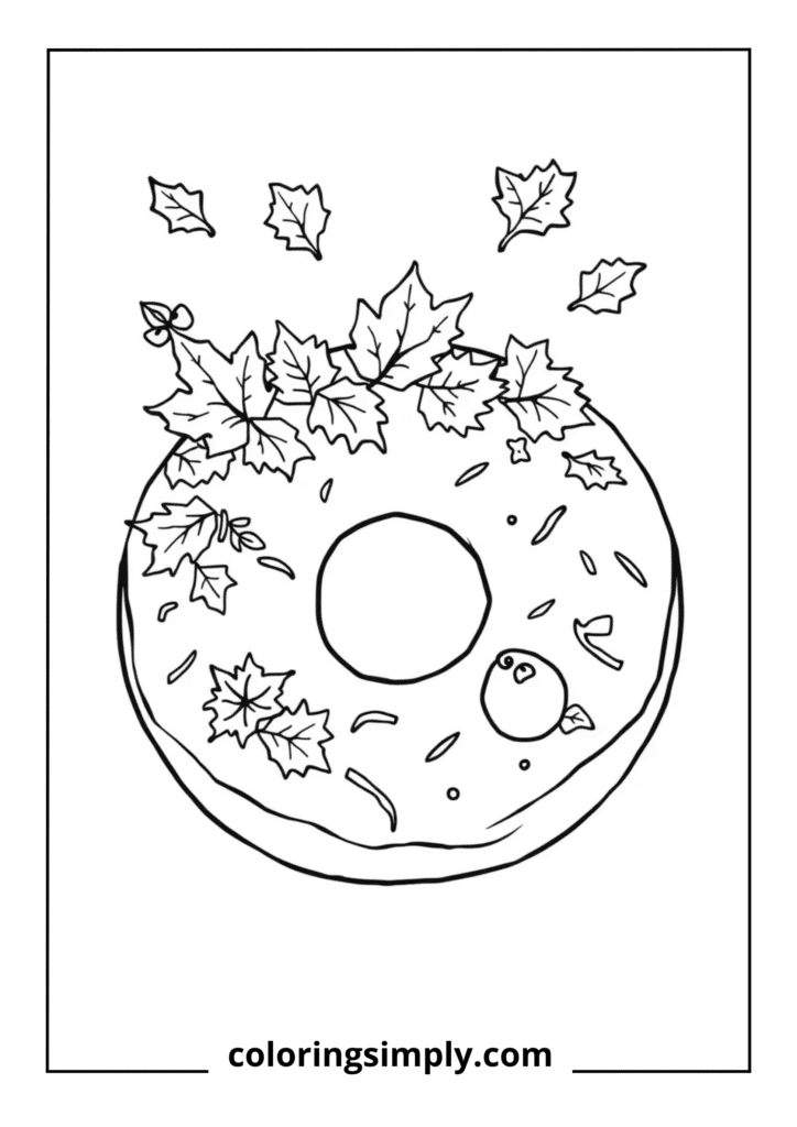 Autumn Leaf Donut