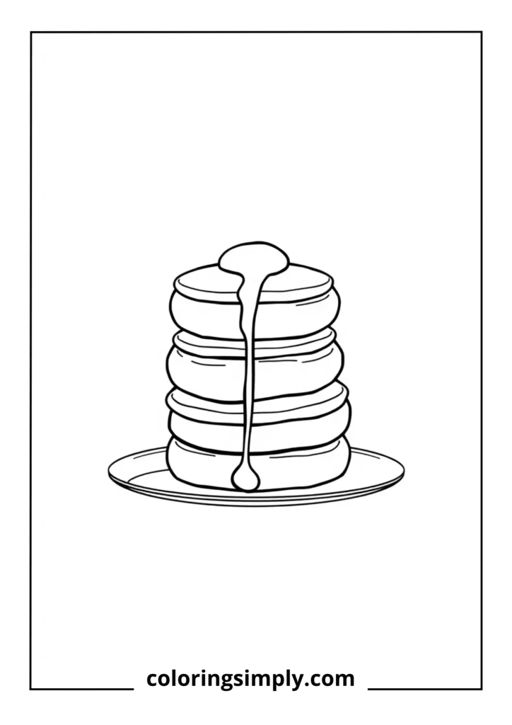 Basic Pancake Stack with Syrup