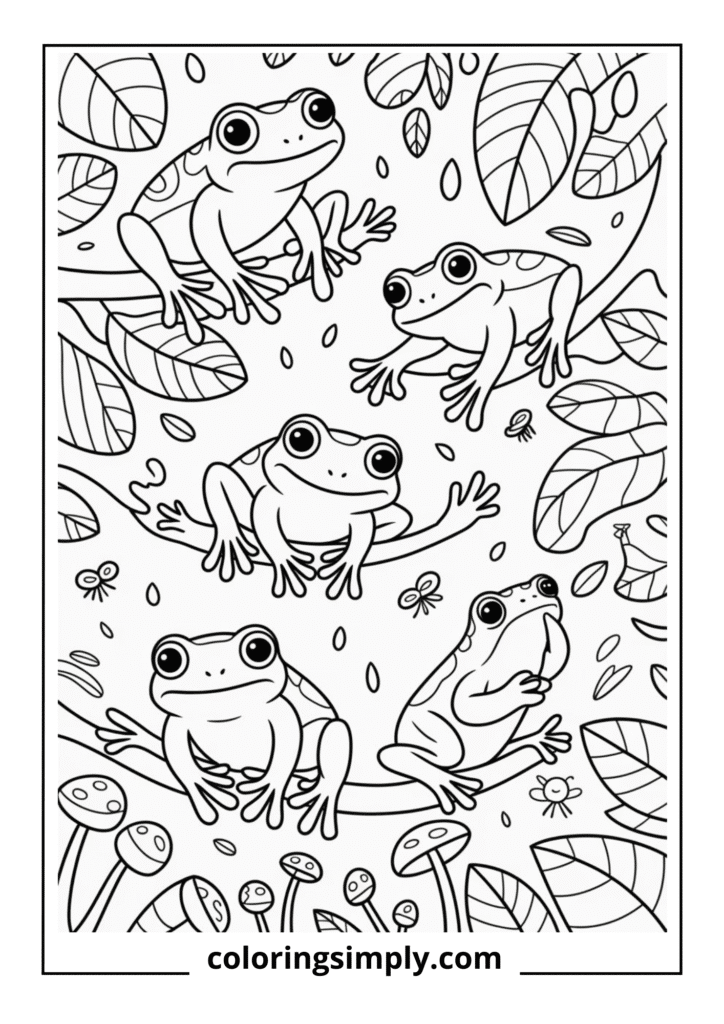 Colorful Tree Frog Scene