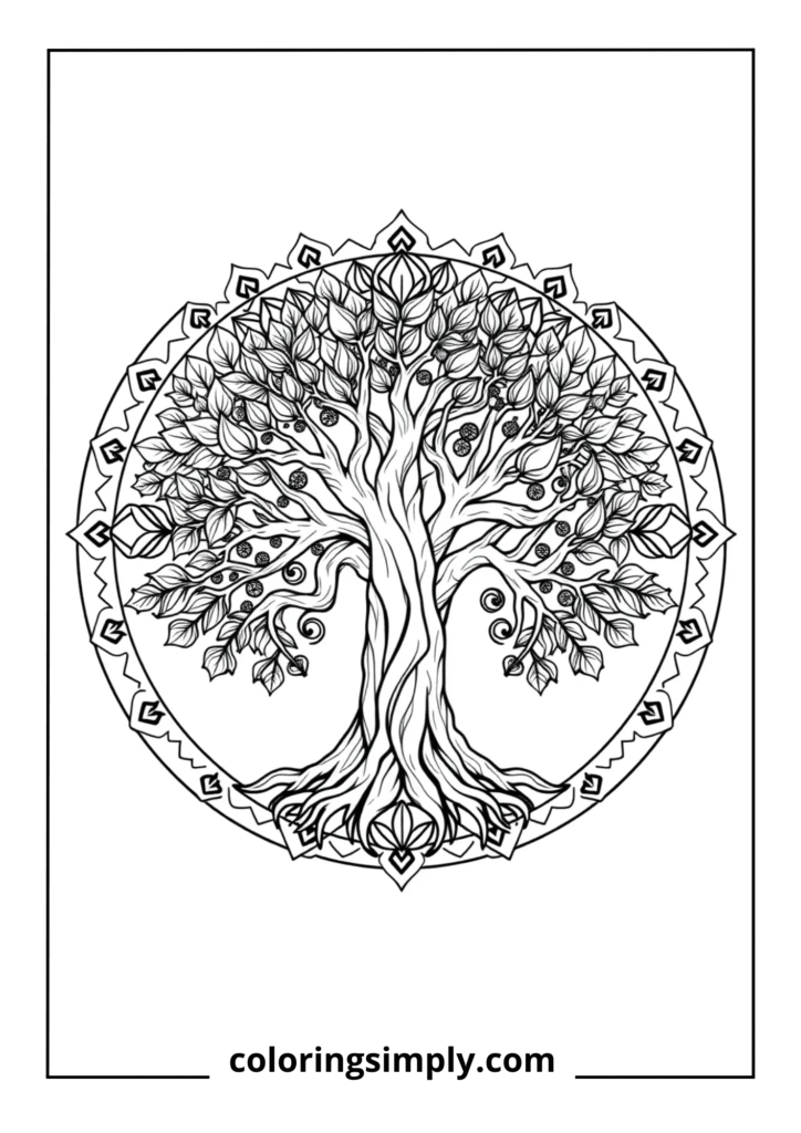 Complex Mandala Tree of Life