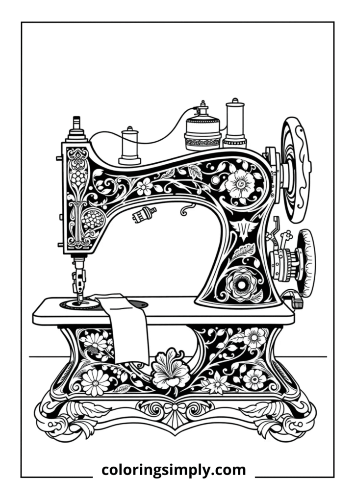 Detailed Vintage Sewing Machine