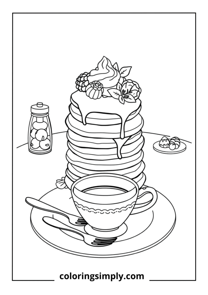 Diner-Style Pancake Presentation