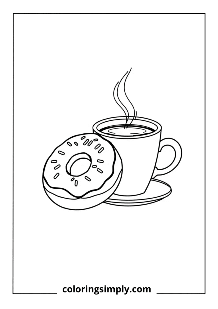 Donut and Coffee Cup Duo