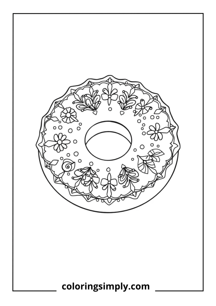 Donut with Intricate Lace Patterns