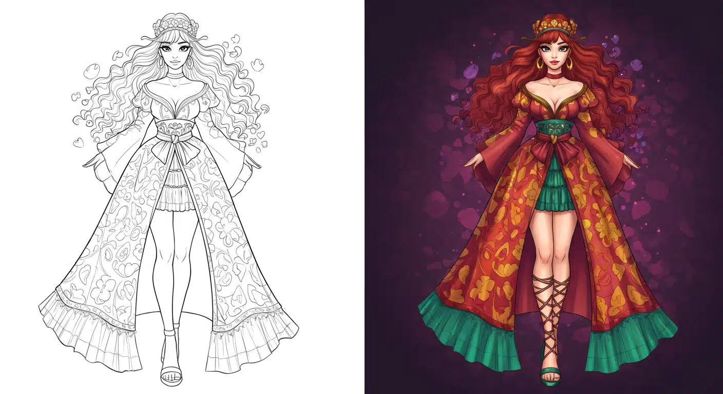 Fashion coloring pages