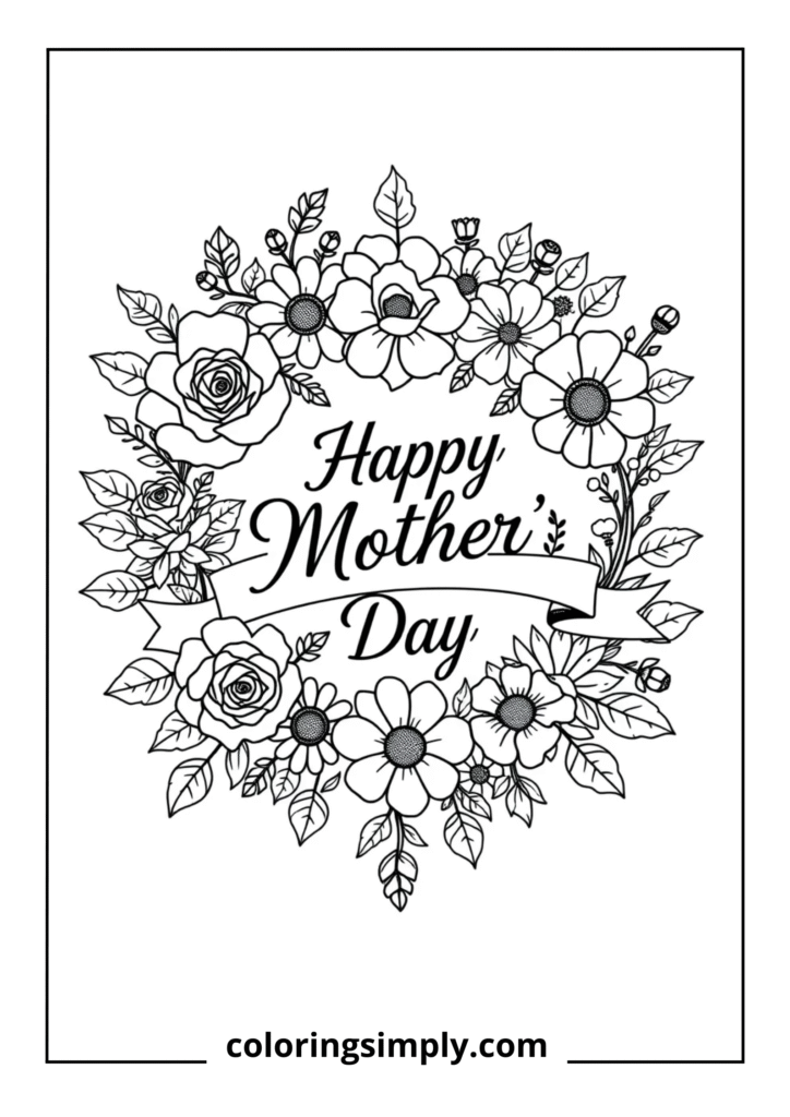 Floral Wreath with Banner