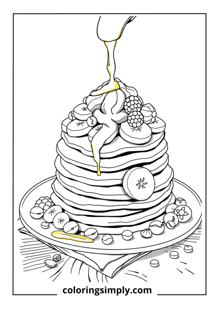 Fruit-Topped Pancake Stack