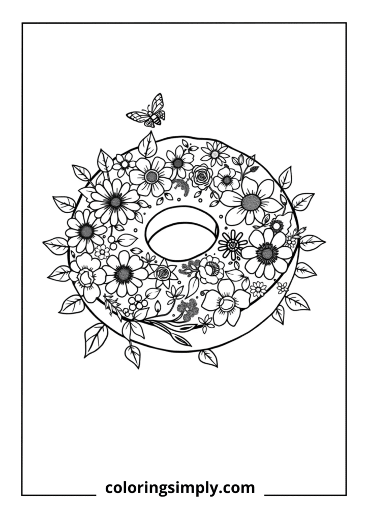 Garden Donut with Flowers