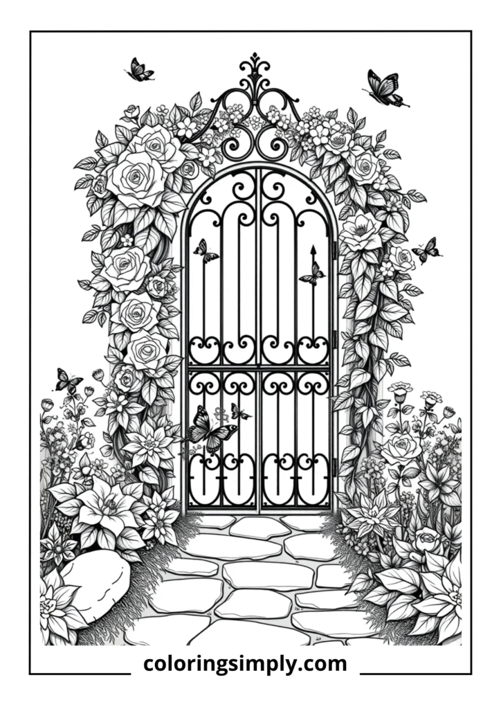 Garden Gate Scene