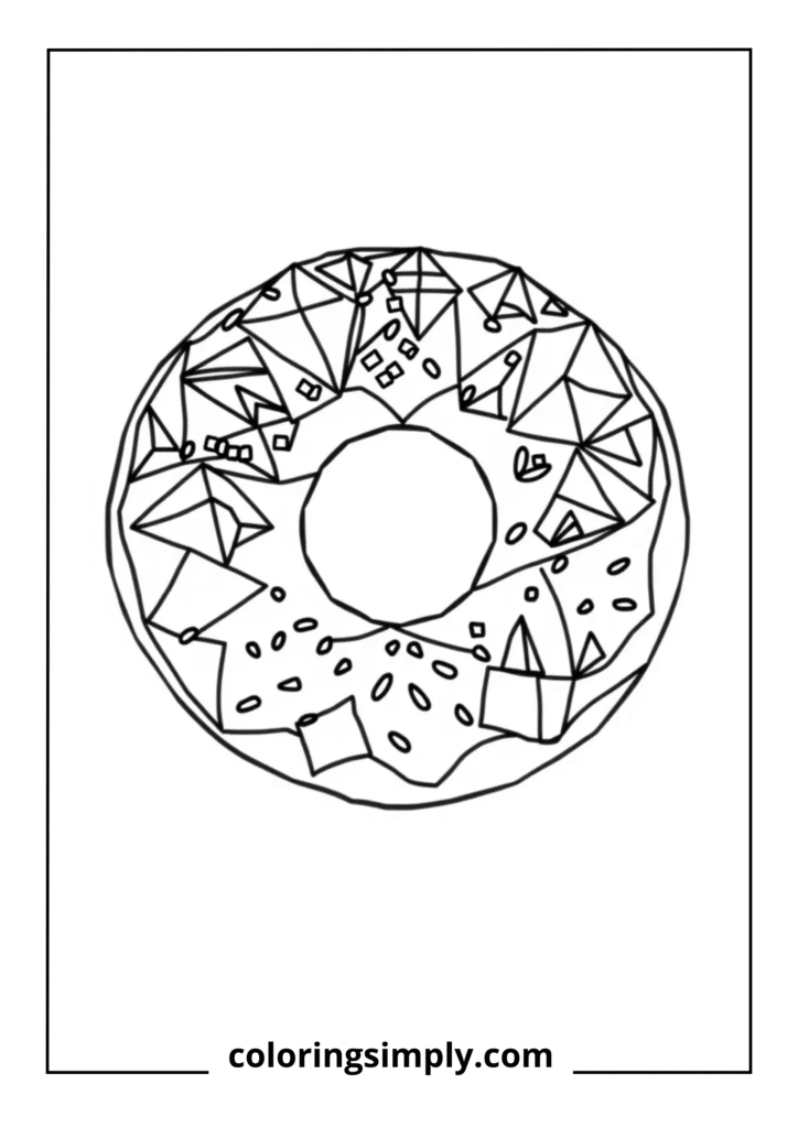 Donut with Intricate Lace Patterns