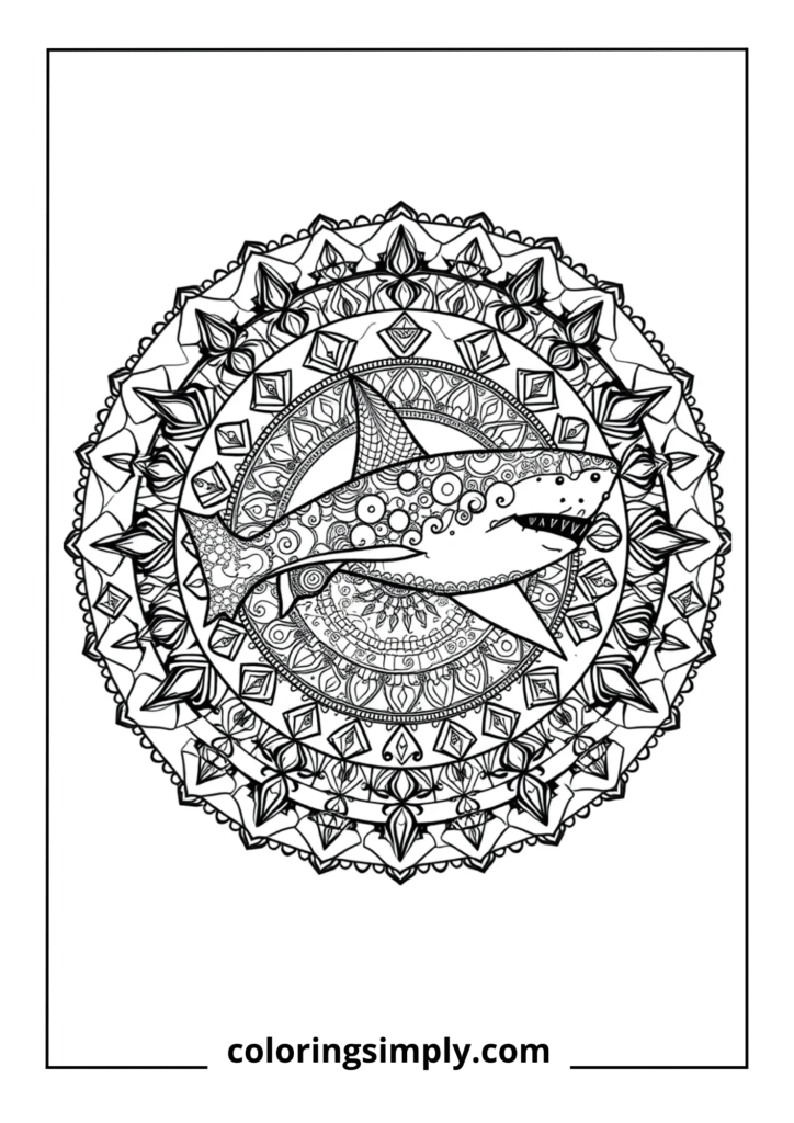 Great White Shark Mandala