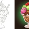 Ice Cream Coloring Pages