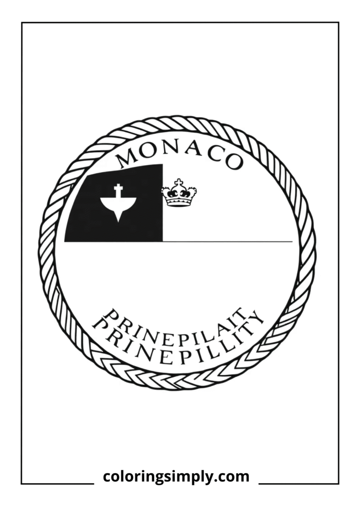 Monaco Flag Badge Design