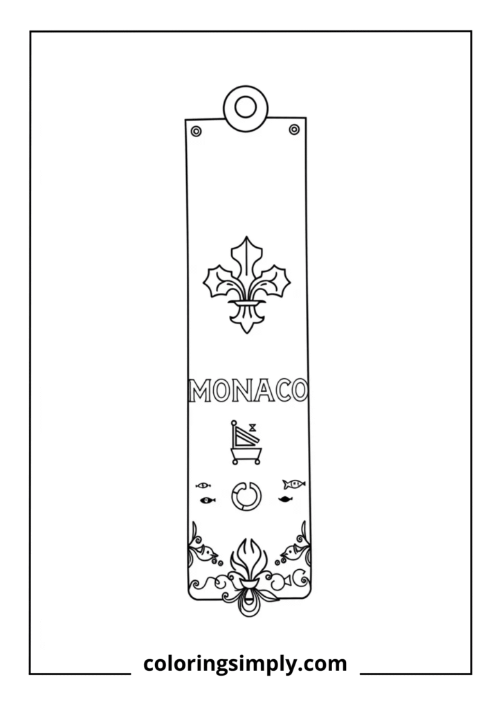Monaco Flag Bookmark Design