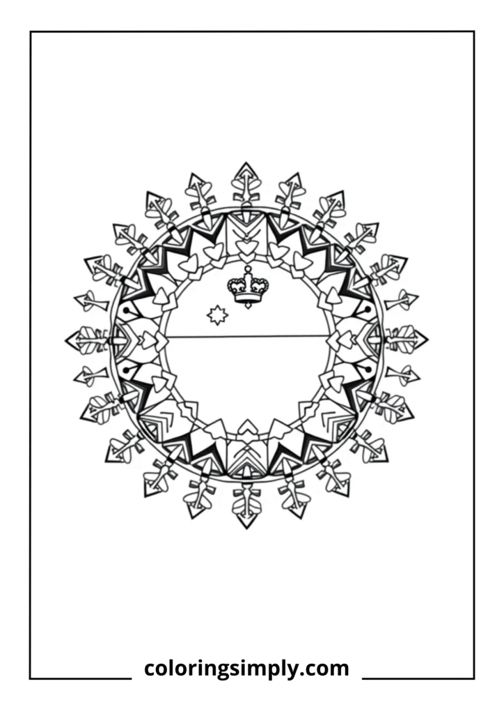 Monaco Flag Mandala Style