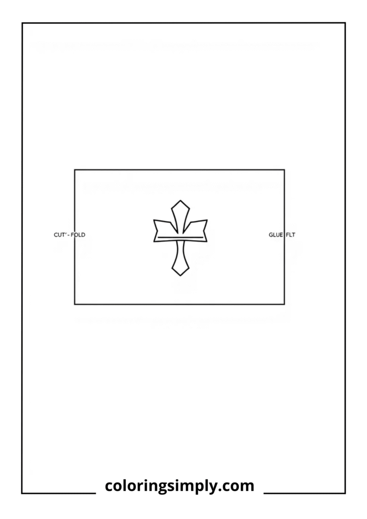 Monaco Flag Origami Template