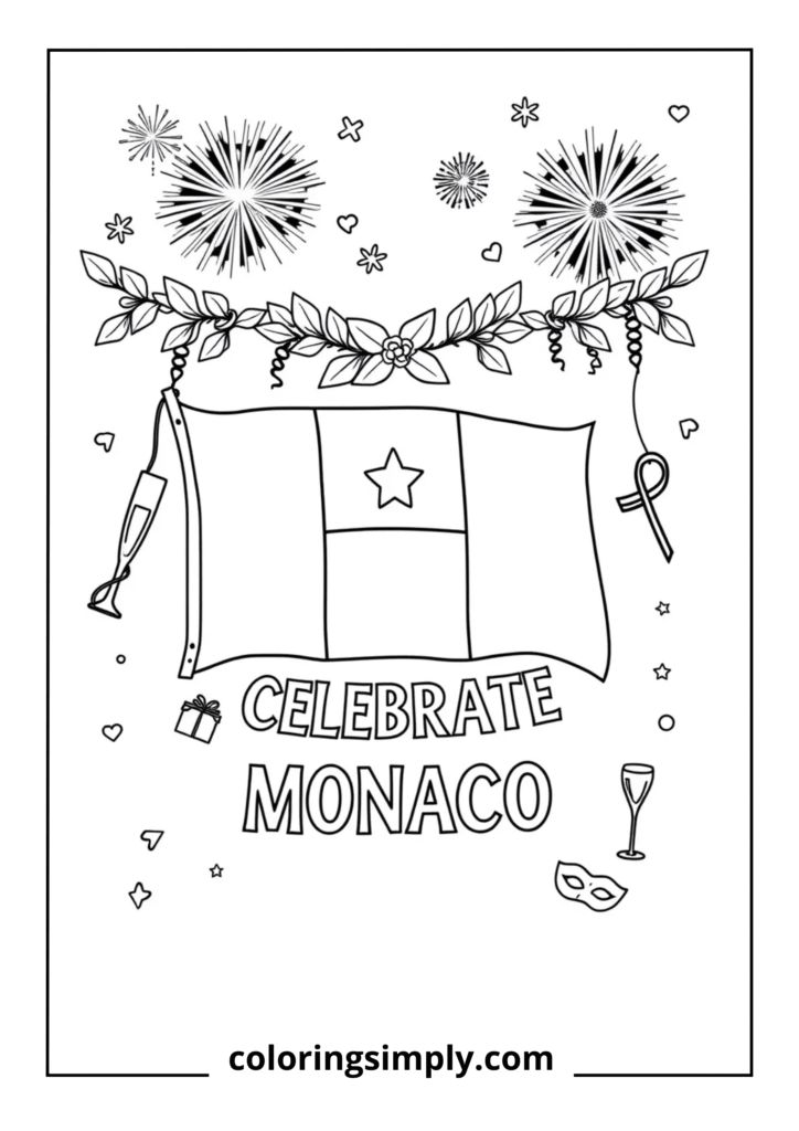 Monaco Flag Seasonal Celebration