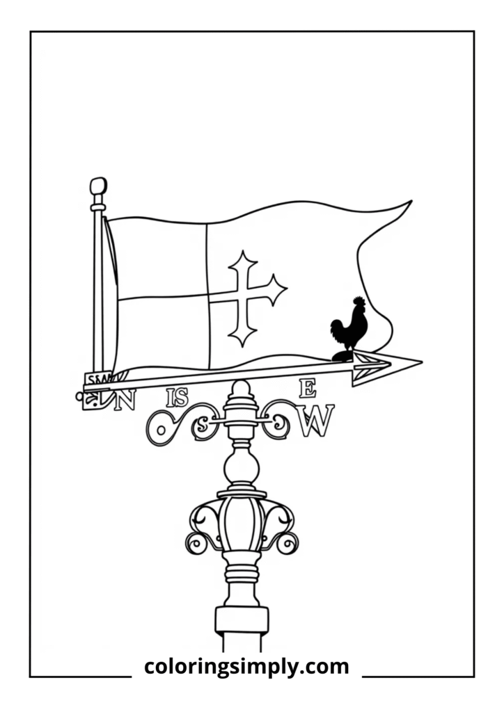 Monaco Flag Weather Vane Design