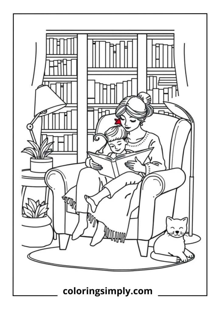 Mother and Child Reading