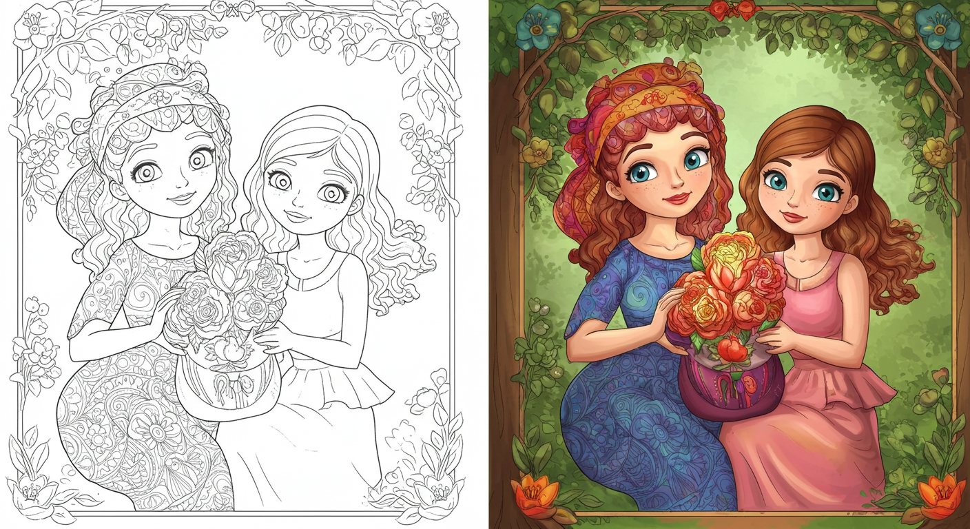 Mother's Day Coloring Pages