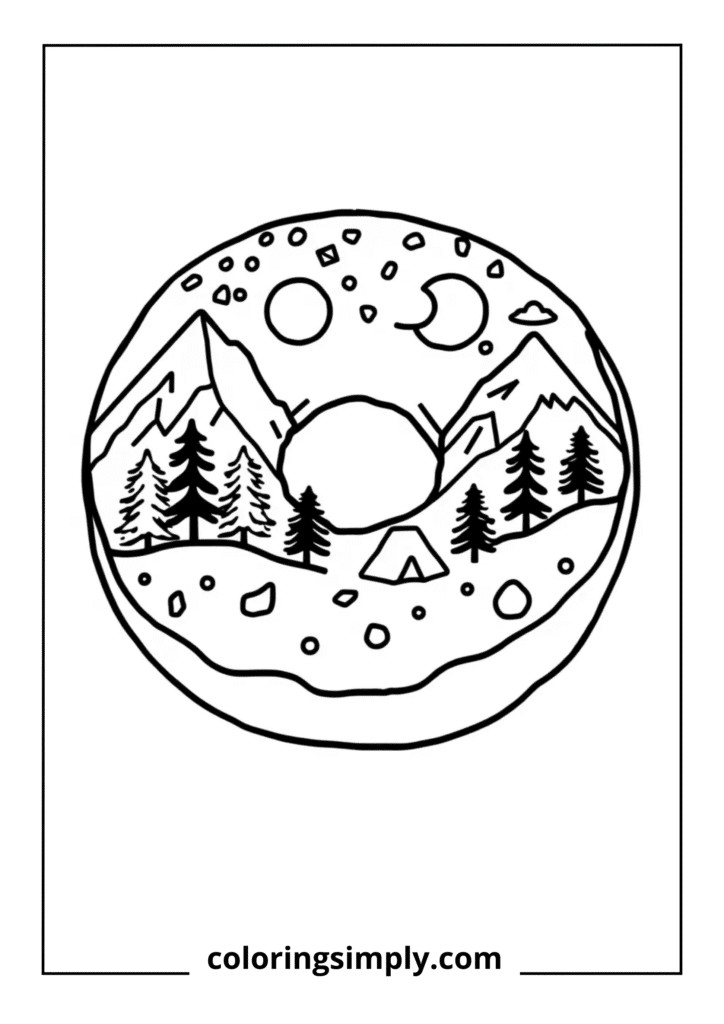 Mountain Landscape Donut