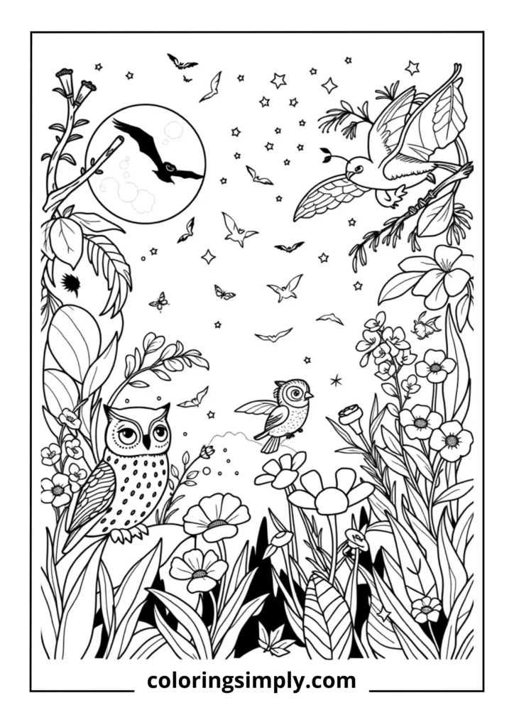 Nighttime Jungle Scene