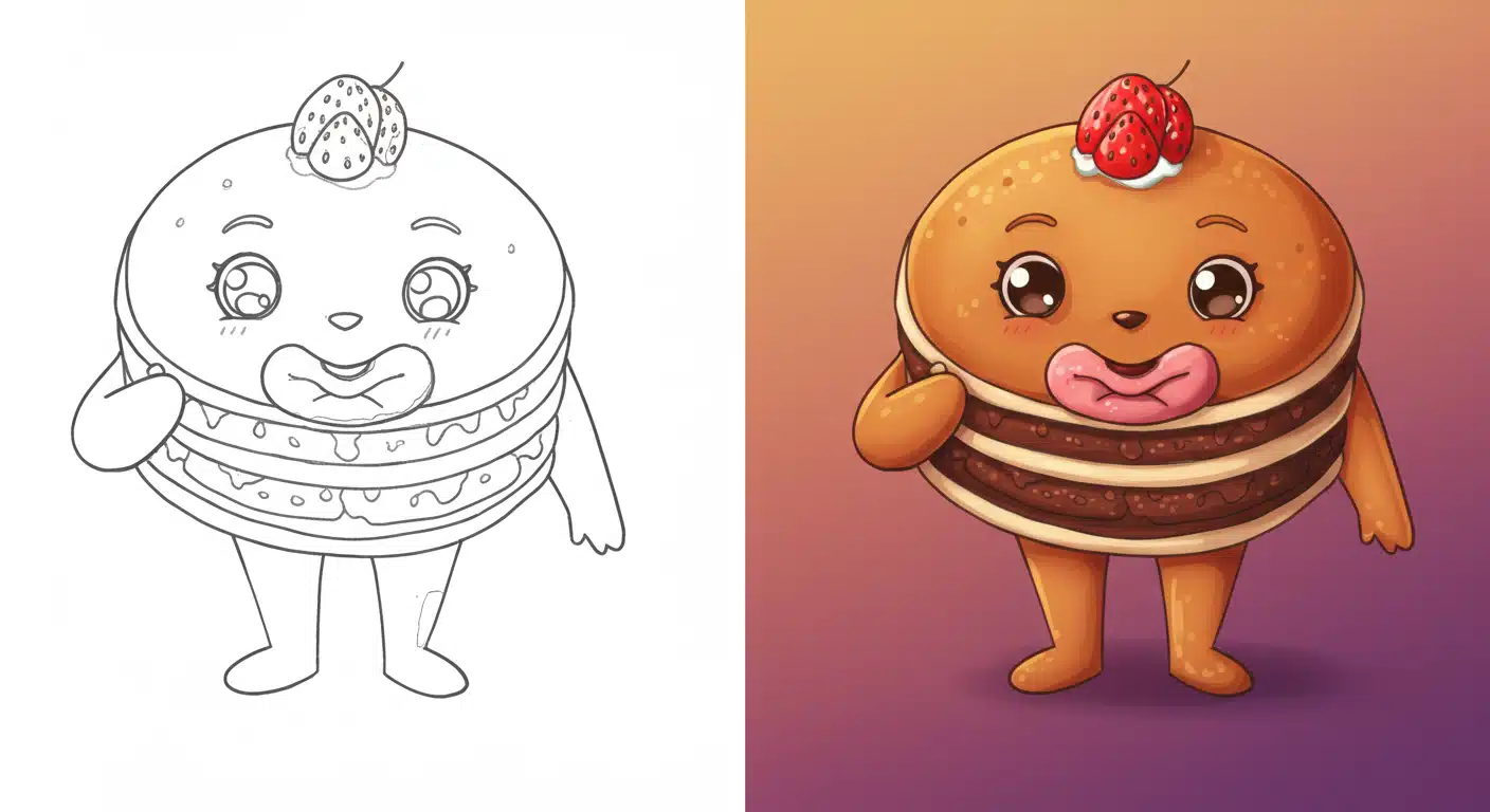 Pancake Coloring Pages