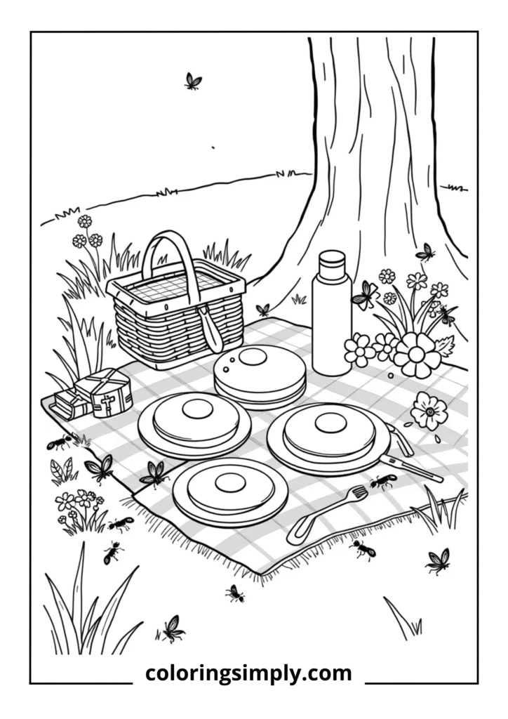 Pancake Picnic Scene