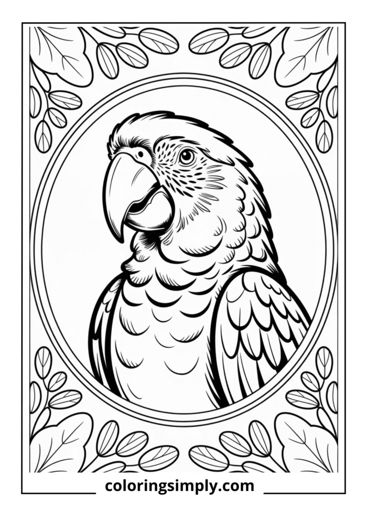 Parrot Portrait Circle