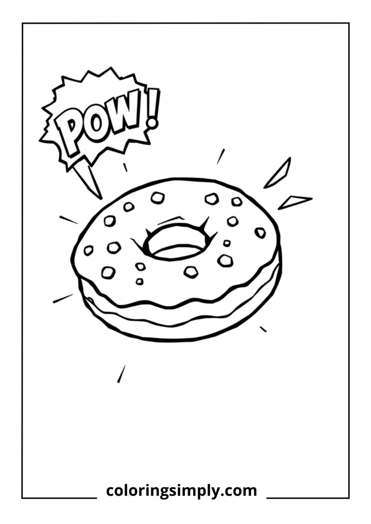 Pop Art Comic Donut
