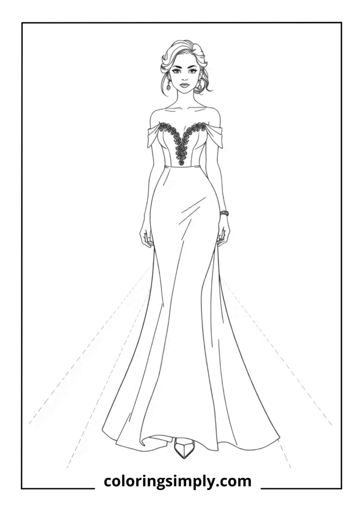Runway Model in Evening Gown
