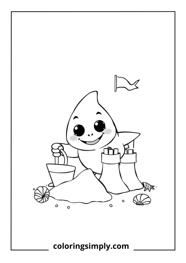 Shark Building a Sandcastle